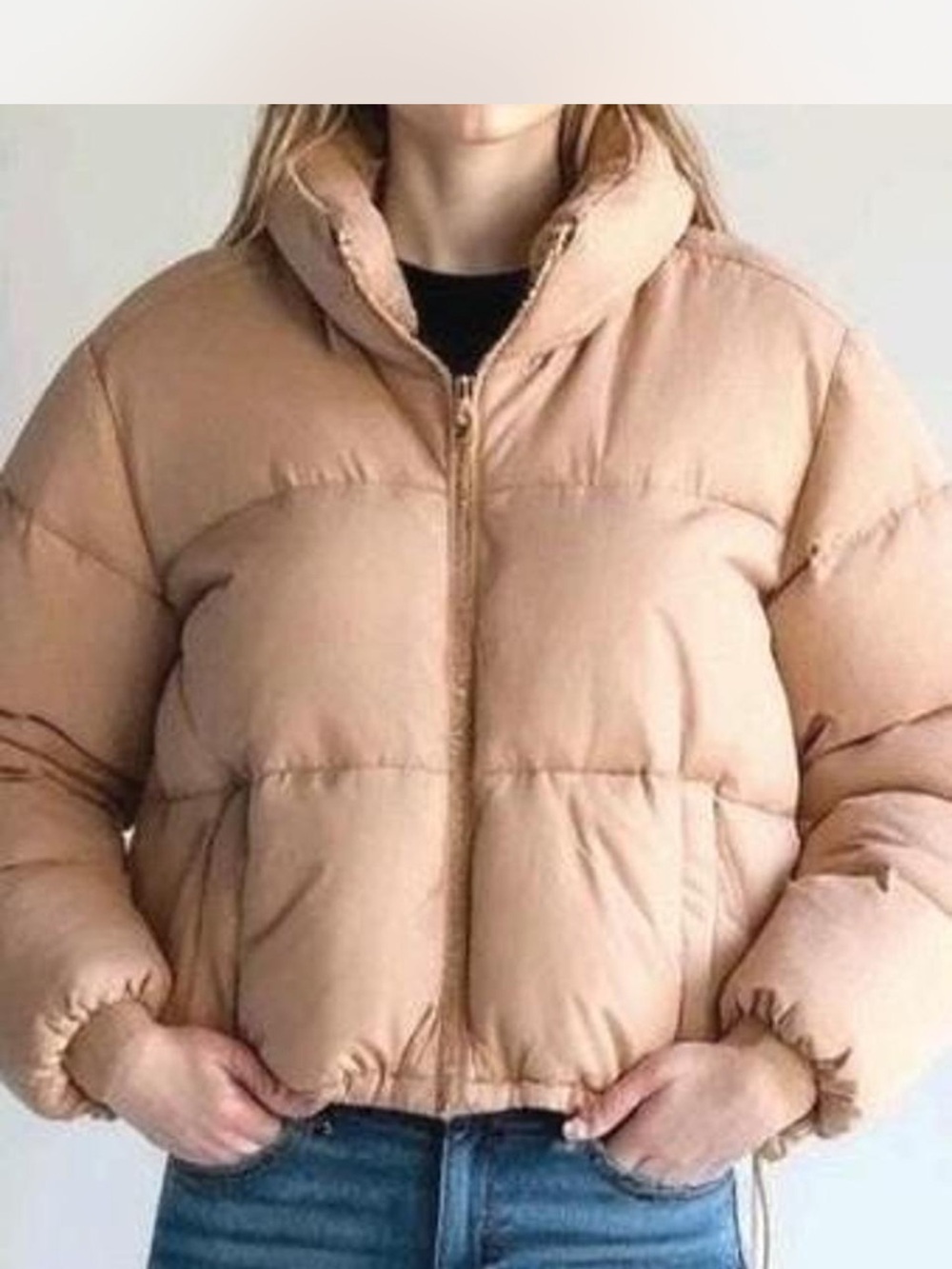 Hollister Tan Beige Puffer Jacket